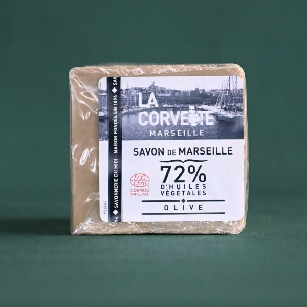 Savon de Marseille véritable cube olive 300g